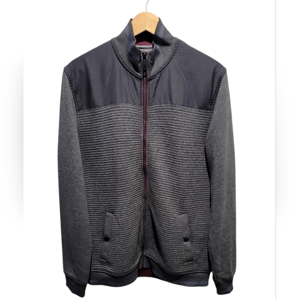 Ted Baker London Sardin Quilted Jacket Gray Men Size 4-Large Lightweight